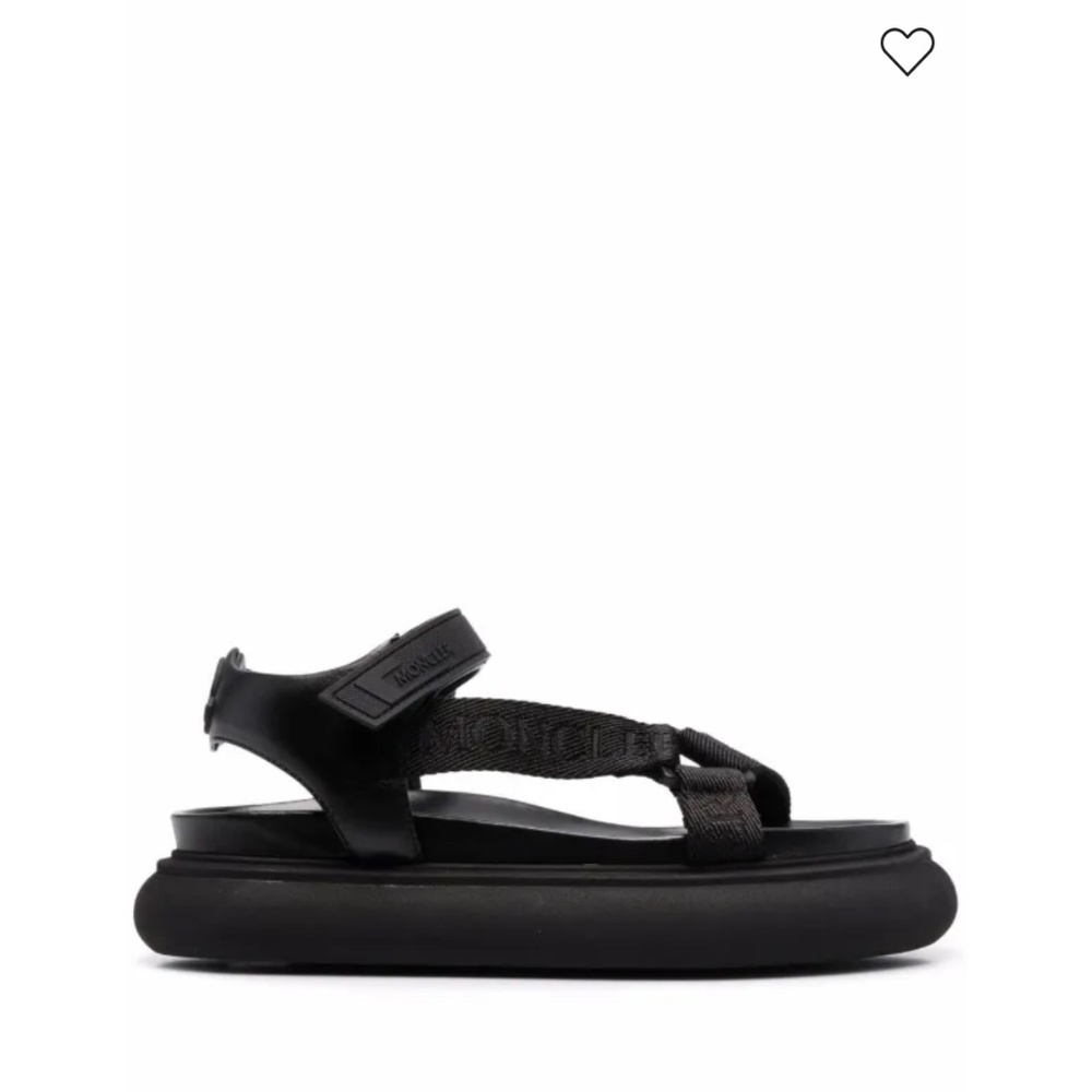 Moncler Black Platform Sport Sandals